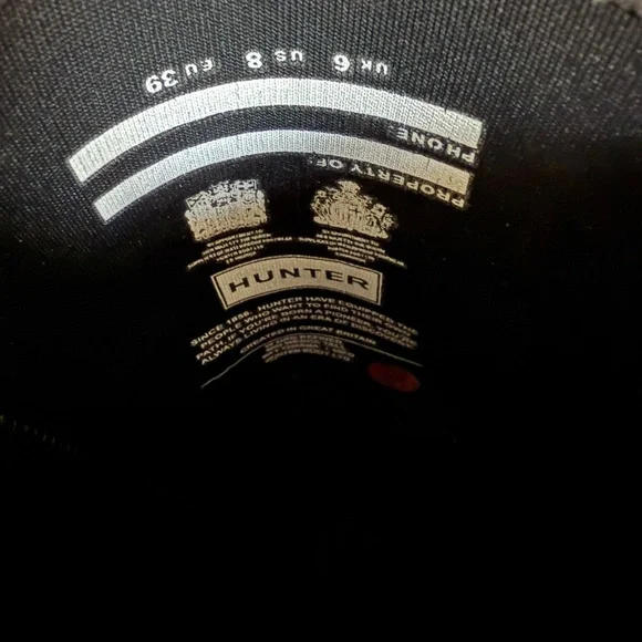 Hunter Original Tall Rain Boots – Black – Women’s Size 8 (EU 39 / UK 6) - Picture 2 of 2